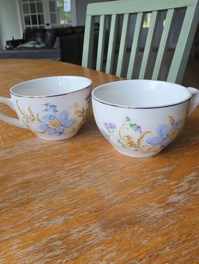 Set Of 2 Bridgerton By Williams Sonoma Floral Tea Cups 8oz
